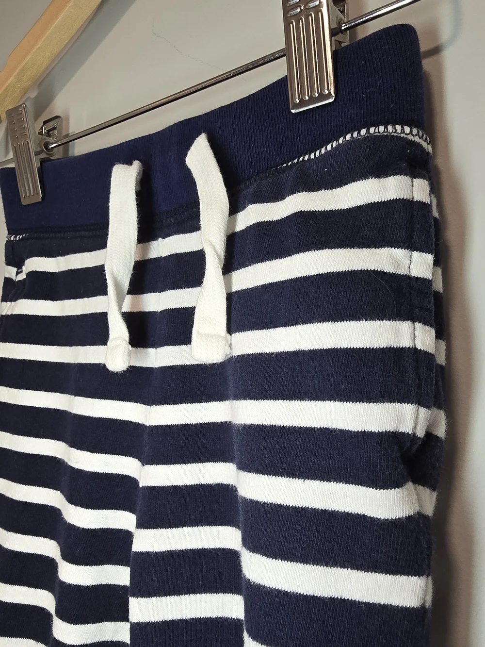 GAP Navy and White Striped Jogger Pants